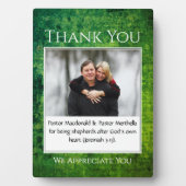 DANK IHNEN PASTOR Shepherd FOTO Plaque Fotoplatte (Vorderseite)