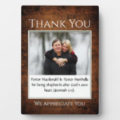 DANK IHNEN PASTOR Shepherd FOTO Plaque Fotoplatte (Vorderseite)