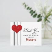 DANK IHNEN POSTCARD - RED HERART - POSTKARTE (Stehend Vorderseite)