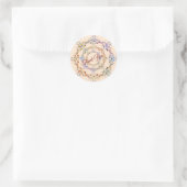 DANK IHNEN Rainbow Colors Leafy Vines Runder Aufkleber (Tasche)