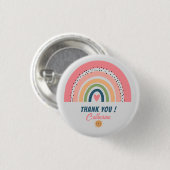 DANK IHNEN RAINBOW NIEDLICH BOHO DESIGN BUTTON (Vorne & Hinten)