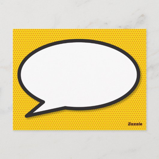 DANK IHNEN Reden Bubble Fun Modernes Comic Buch Postkarte (Rückseite)