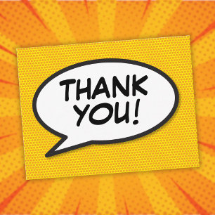 DANK IHNEN Reden Bubble Fun Modernes Comic Buch Postkarte