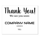 DANK IHNEN sehen Sie bald, Geschäftskunden Gummistempel (Prägung)