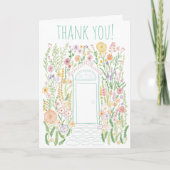 DANK IHNEN Sweet Garden Doodle farbenfroh Doodle Karte (Vorderseite)