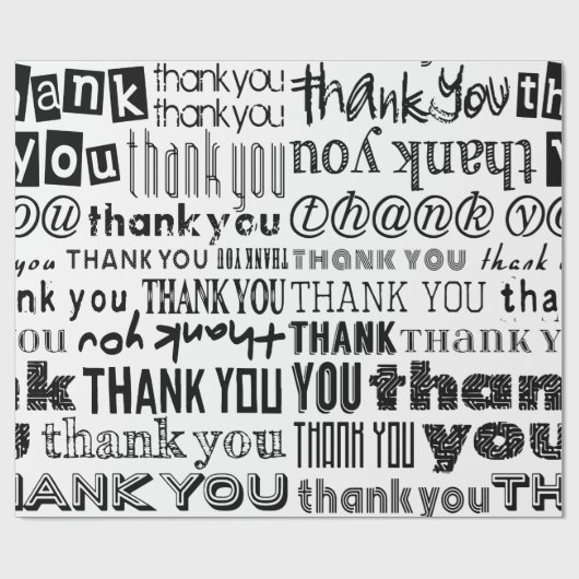 DANK IHNEN Typografie Spezialgeschenkartikel Wrap Geschenkpapier (Flach)