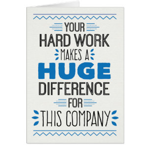 Dank, Ihre harte Arbeit unterscheidet enormes