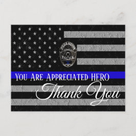 DANK IHRER UNTERSTÜTZUNG FÜR DIE POLIZEI POSTKARTE