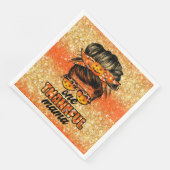 Dank Mama Autumn Farbe anpassen Serviette (Ecke)
