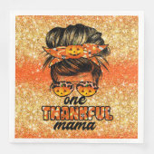 Dank Mama Autumn Farbe anpassen Serviette (Vorderseite)