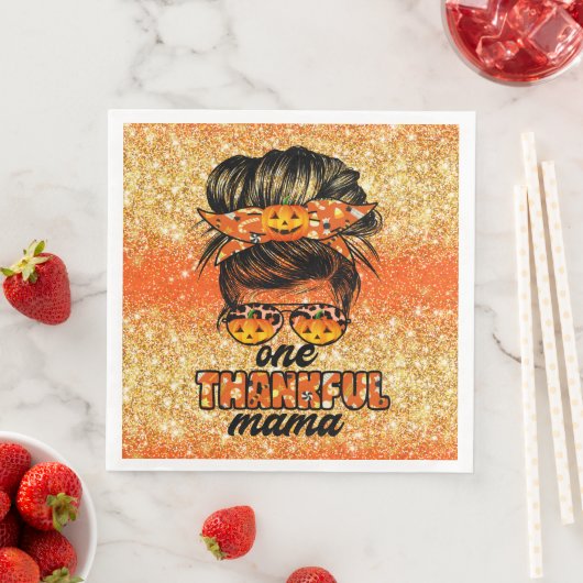 Dank Mama Autumn Farbe anpassen Serviette (Beispiel)