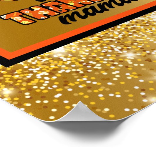 Dank Mama Autumn Text und Farbe anpassen Poster (Ecke)