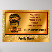 Dank Mama Autumn Text und Farbe anpassen Poster (Vorne)