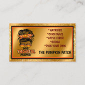 Dank Mama Autumn Text und Farbe anpassen Visitenkarte (Vorderseite)