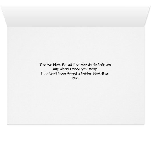 Dank Mama Card mit farbenfrohen dekorierten Blume (Innenansicht Horizontal (Unten))