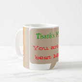 Dank MAMA - editable Text für anderen Gebrauch Kaffeetasse (Vorderseite Links)