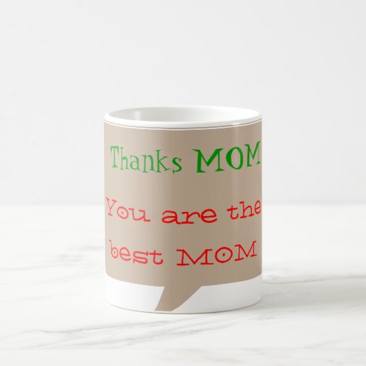 Dank MAMA - editable Text für anderen Gebrauch Kaffeetasse (Mittel)