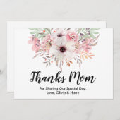 Dank-Mama-Land Wedding Blumen| danken Ihnen zu Dankeskarte (Vorne/Hinten)