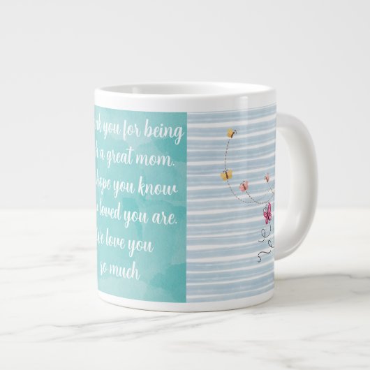 Dank Mama, Muttertag, Spezialität Tasse (Vorderseite Rechts)