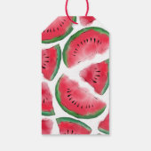 Dank Melon Zitat Red Watermelon Watercolor Geschenkanhänger (Rückseite)