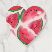 Dank Melon Zitat Red Watermelon Watercolor Geschenkanhänger (Rückseite)