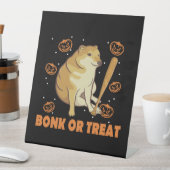 Dank Meme Cheems Halloween Dog Sockelschild (In Situ)