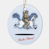 Dank, Obama! Keramik Ornament (Links)