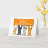 Dank Onkologie Team Leukämie Support Cats. Karte (Gelbe Blume)