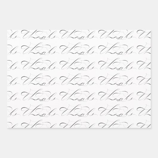 Dank Original Kalligraphie Wrapping Paper Geschenkpapier Set (Vorderseite 3)