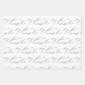 Dank Original Kalligraphie Wrapping Paper Geschenkpapier Set (Vorderseite)