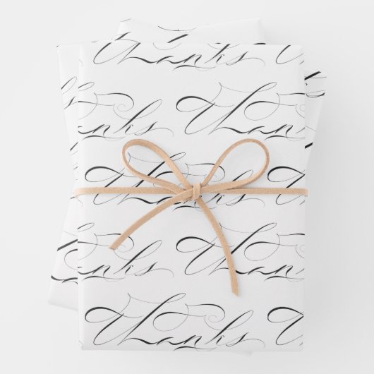 Dank Original Kalligraphie Wrapping Paper Geschenkpapier Set (Beispiel)