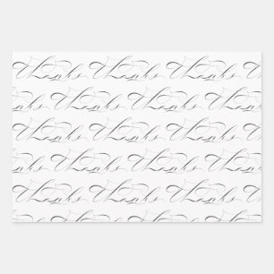 Dank Original Kalligraphie Wrapping Paper Geschenkpapier Set