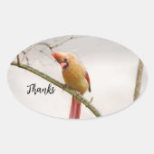 Dank ovaler Aufkleber (Vorderseite)