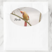 Dank ovaler Aufkleber (Tasche)