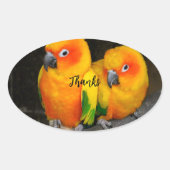 Dank ovaler Aufkleber (Vorderseite)