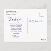 Dank Party für Geige, Ballettschuhe und Schmetterl Postkarte (Rückseite)