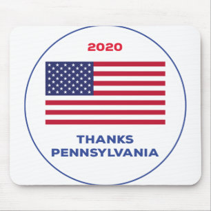 Dank Pennsylvania 2020-Wahl Mousepad