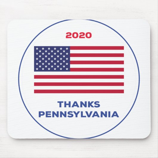 Dank Pennsylvania 2020-Wahl Mousepad (Vorne)