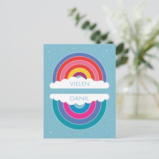 Dank Postkarte (Stehend Vorderseite)