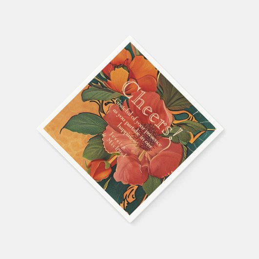 🌹 Dank Rose Romance: Jugendstil-Splendor Serviette (Ecke)