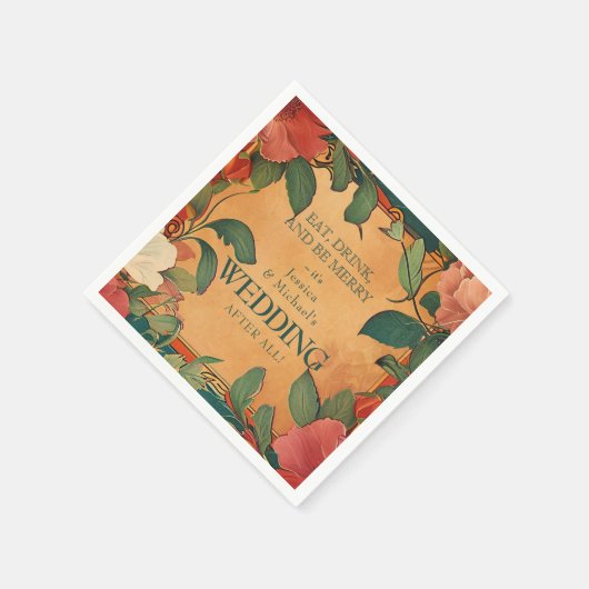 🌹 Dank Rose Romance: Jugendstil-Splendor Serviette (Ecke)