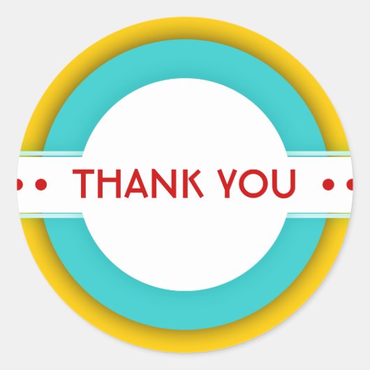 DANK RUNDER AUFKLEBER (Vorderseite)