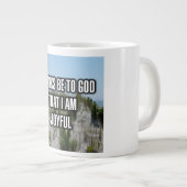 Dank sei Gott, dass ich fröhlich bin Tasse (Vorderseite Rechts)