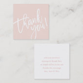 DANK SIE TAG rot rosa weiße Pinsel Schriftart (Vorne/Hinten)