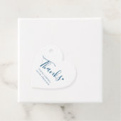 Dank Skript weiß blaue Hochzeit Geschenkanhänger (Beispiel)