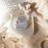 Dank SNOW Much Baby Girl Pink Snowflake Dusche Runder Aufkleber