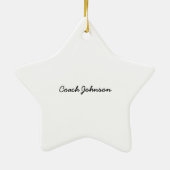 Dank Softball Coach Worte aus Gruppe, Team, Rot Keramik Ornament (Hinten)