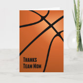 Dank Team Mama, Basketball, Helfen Dankeskarte (Vorderseite)