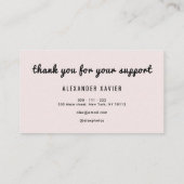 DANK | trendy bunt danke Ihnen Visitenkarte (Rückseite)