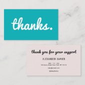 DANK | trendy bunt danke Ihnen Visitenkarte (Vorne/Hinten)